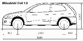 Внешность Mitsubishi Colt