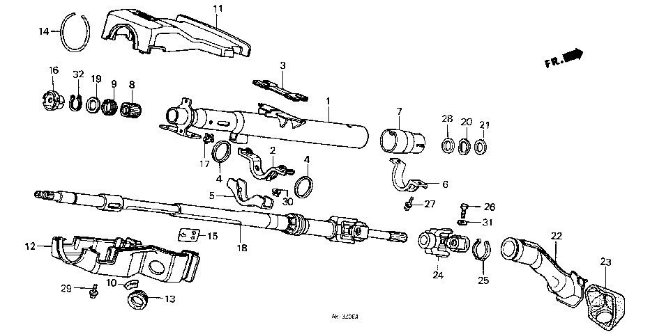 B-32 Рулевая колонка