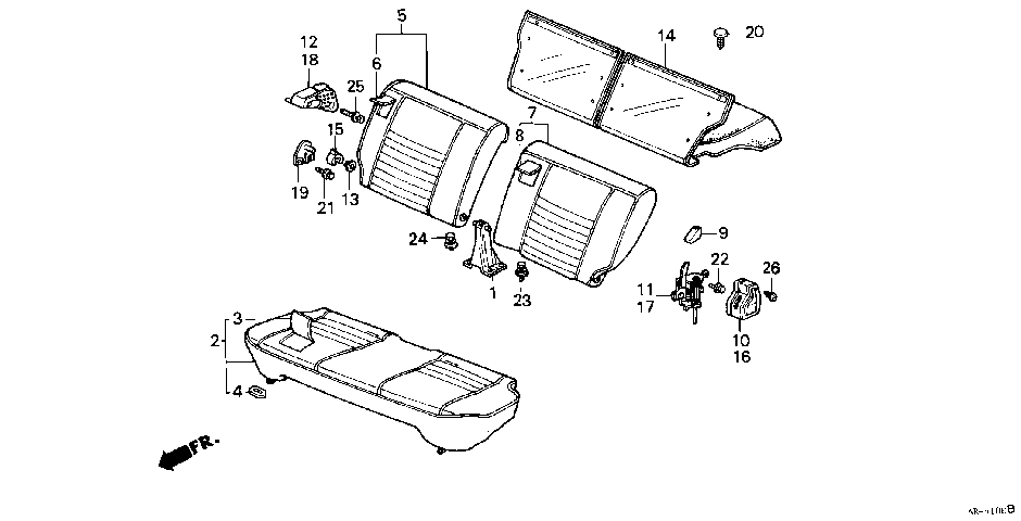 B-41 REAR SEAT COMPONENT (1) ('85)