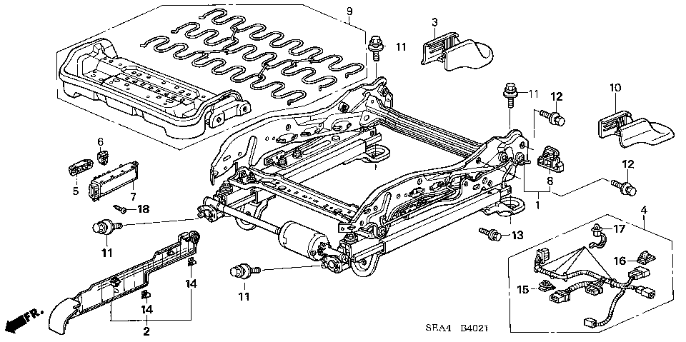 B-40-23 FRONT SEAT COMPONENTS (R.)(4WAY POWER SEAT)