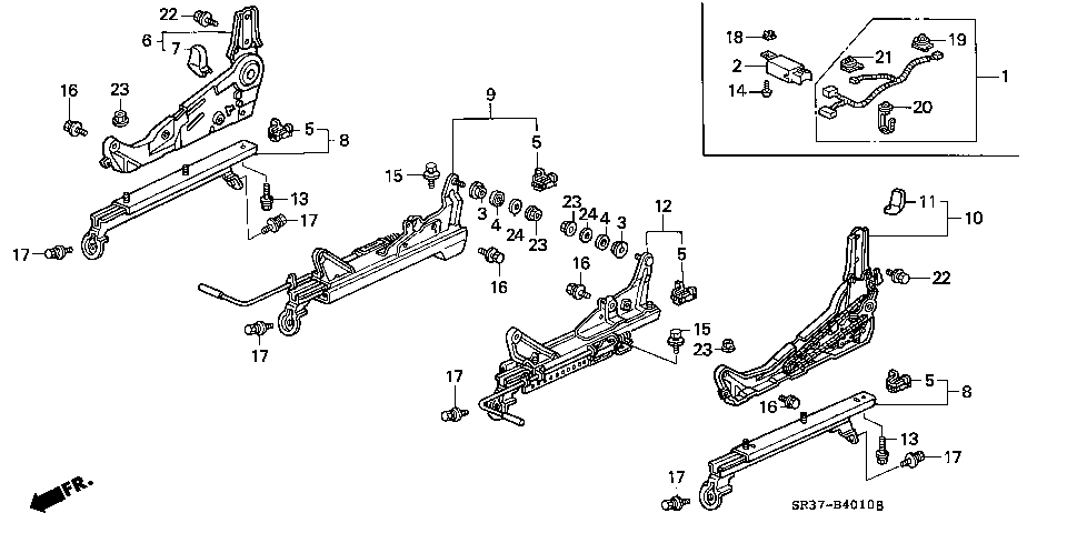 B-40-10 FRONT SEAT COMPONENTS (-'93)
