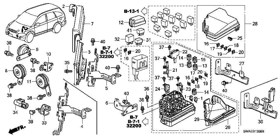 B-13 CONTROL UNIT(ENGINE ROOM) (2.0L)(2.4L)(1)