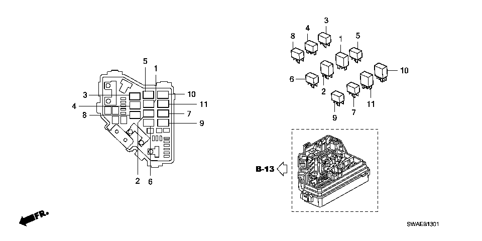 B-13-1 CONTROL UNIT(ENGINE ROOM) (2.0L)(2.4L)(2)