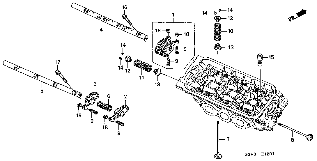 E  1201 VALVE - ROCKER ARM (RR.) (1)