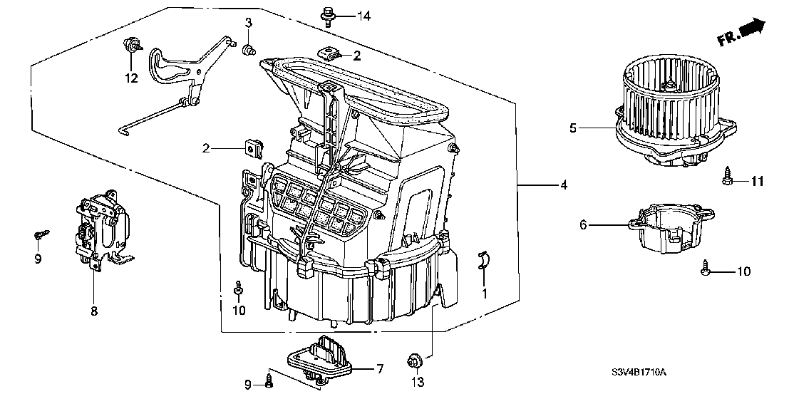 B  1710 Вентилятор отопителя