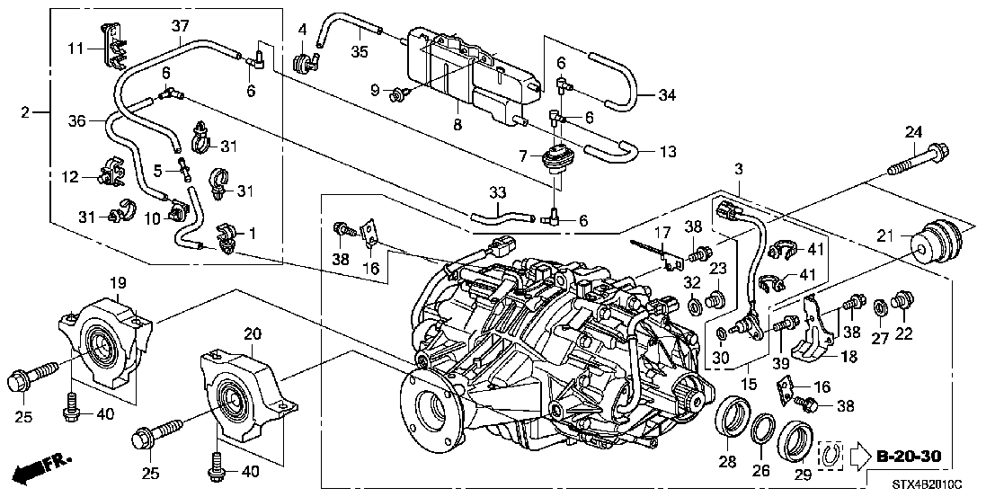 B  2010 REAR DIFFERENTIAL - MOUNT