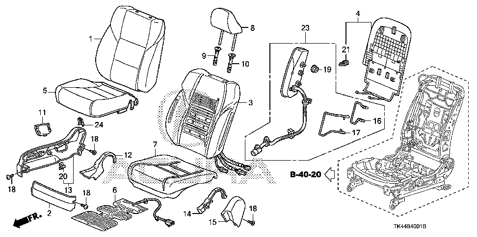 19 FRONT SEAT (R.)