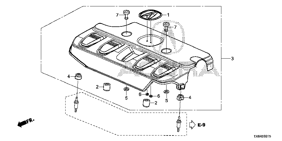 04 ENGINE COVER (2.0L)