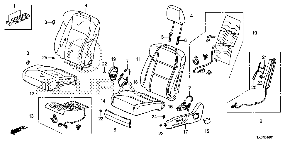 17 FRONT SEAT (L.) (POWER SEAT)