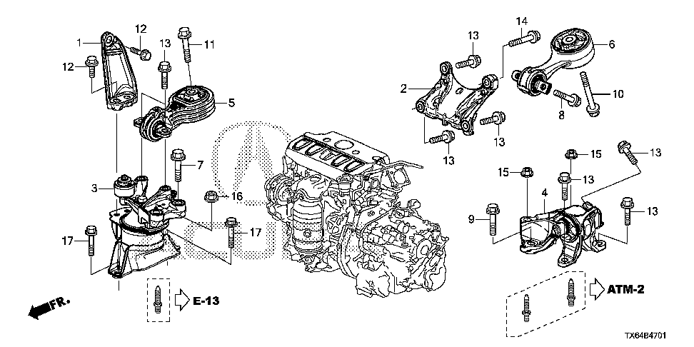 01 ENGINE MOUNTS (5AT)