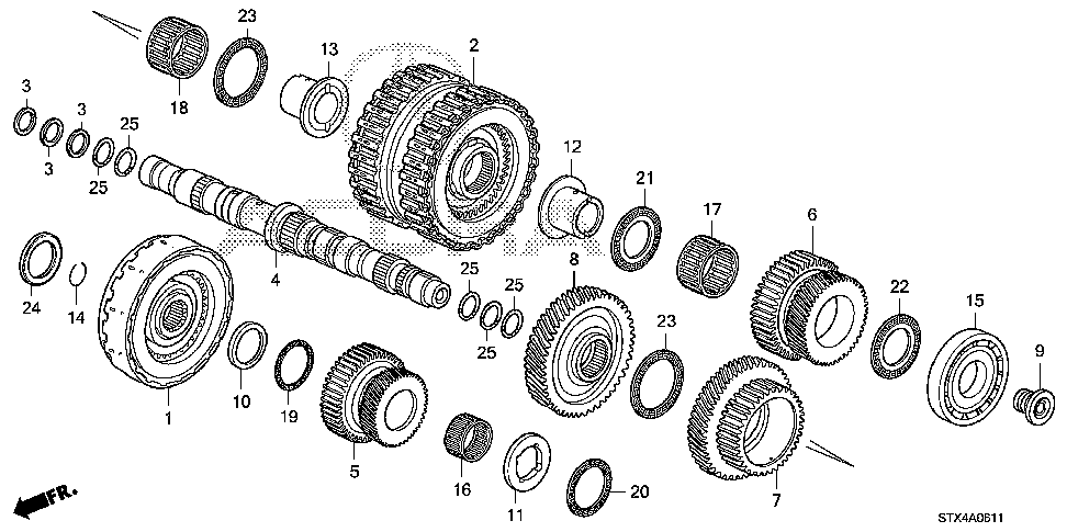 05 AT SECONDARY SHAFT - CLUTCH (LOW 2ND-5TH) (6AT)