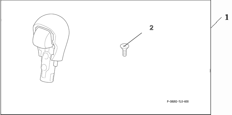 U92-12-02 Декоративная рукоятка рычага КПП, АТ