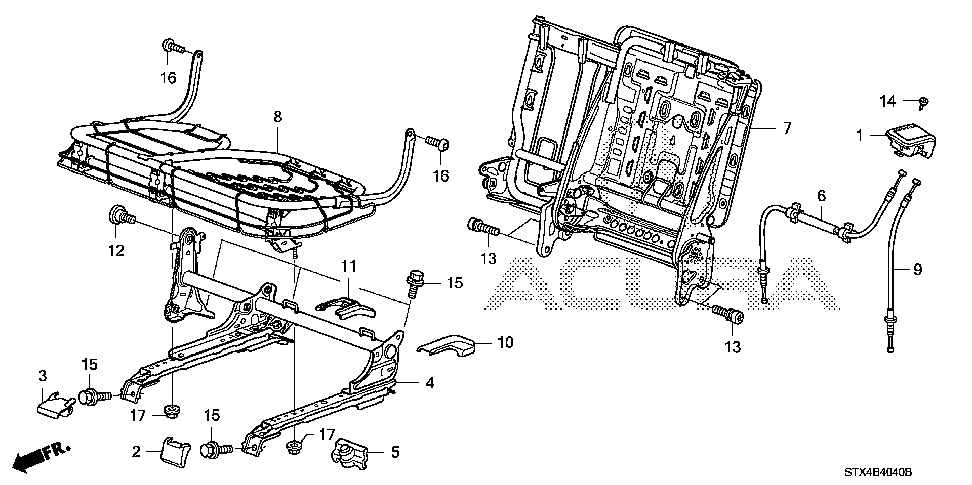 26 MIDDLE SEAT COMPONENTS (L.)