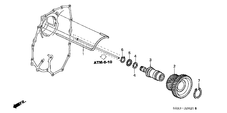 ATM-6-20 IDLE SHAFT (4AT)