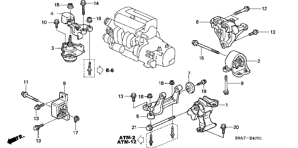 B-47-1 ENGINE MOUNTS (AT)