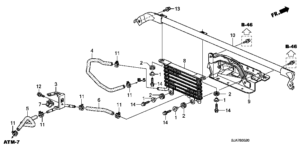 B-5-20 ATF COOLER(-'08)