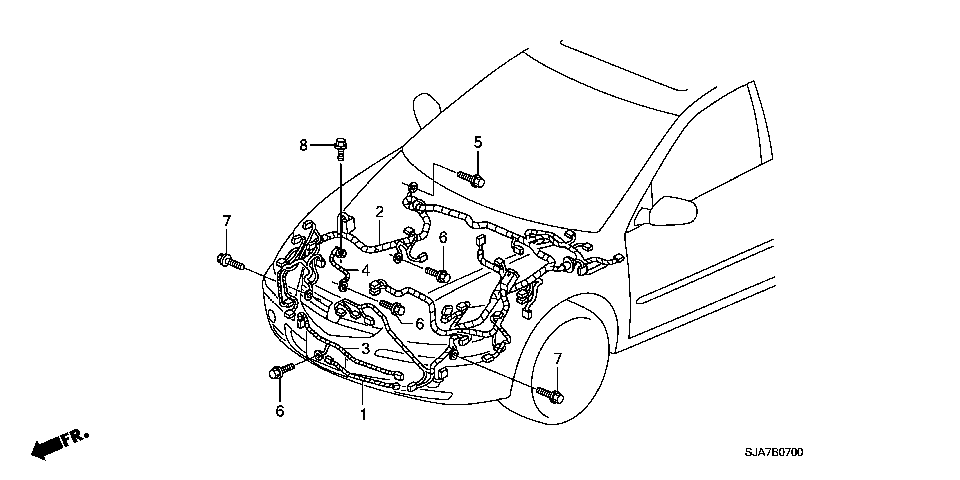 B-7 WIRE HARNESS(LH)(1)