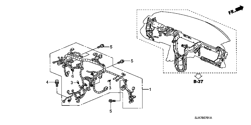 B-7-1 WIRE HARNESS(LH)(2)