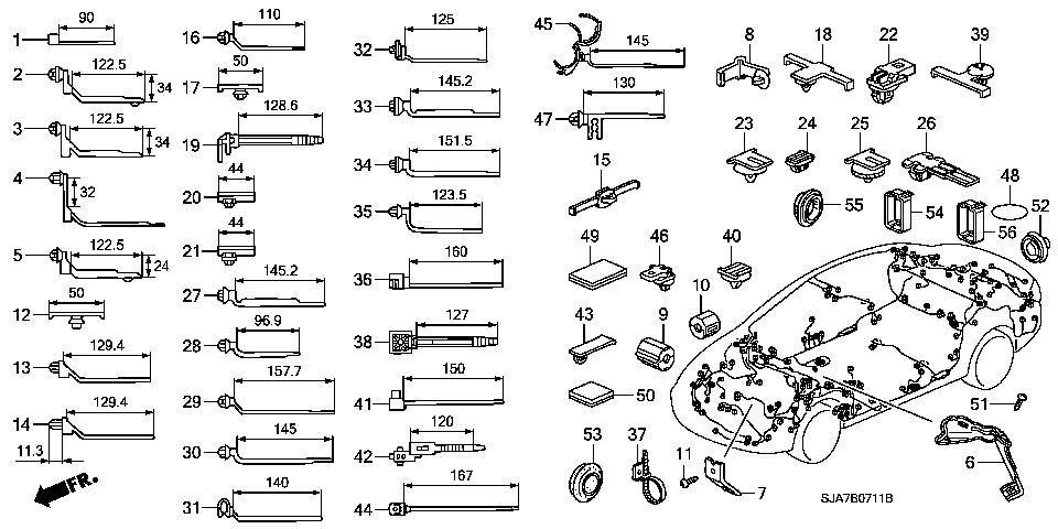 B-7-11 HARNESS BAND/BRACKET(RH)