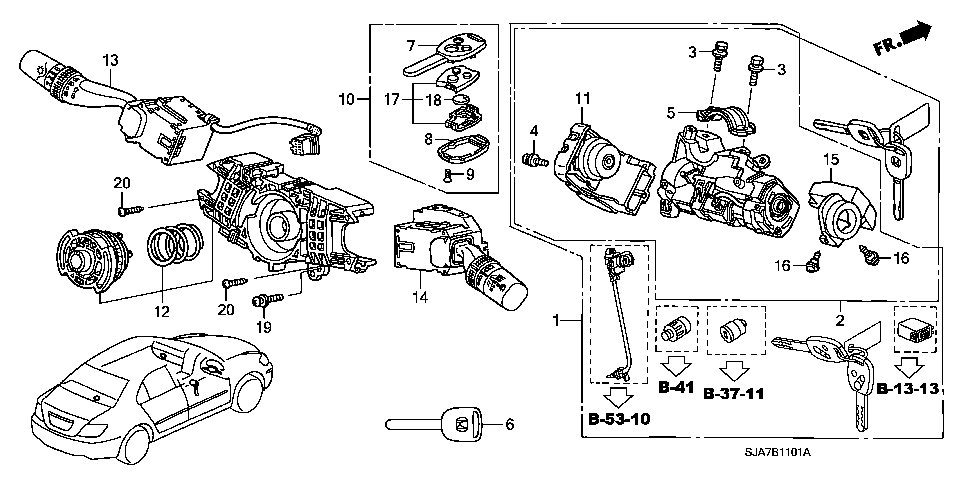 B-11-1 COMBINATION SWITCH(RH)