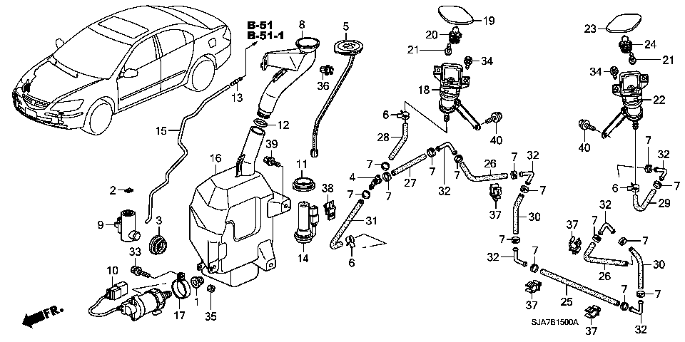 B-15 WINDSHIELD WASHER/HEADLIG HT WASHER(-'08)