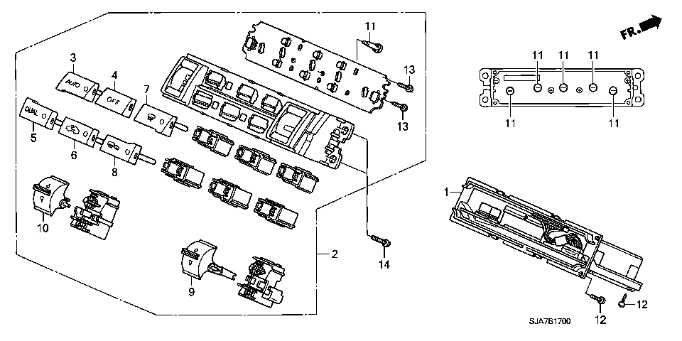 B-17 AUTO AIR CONDITIONERCONTR OL(LH)