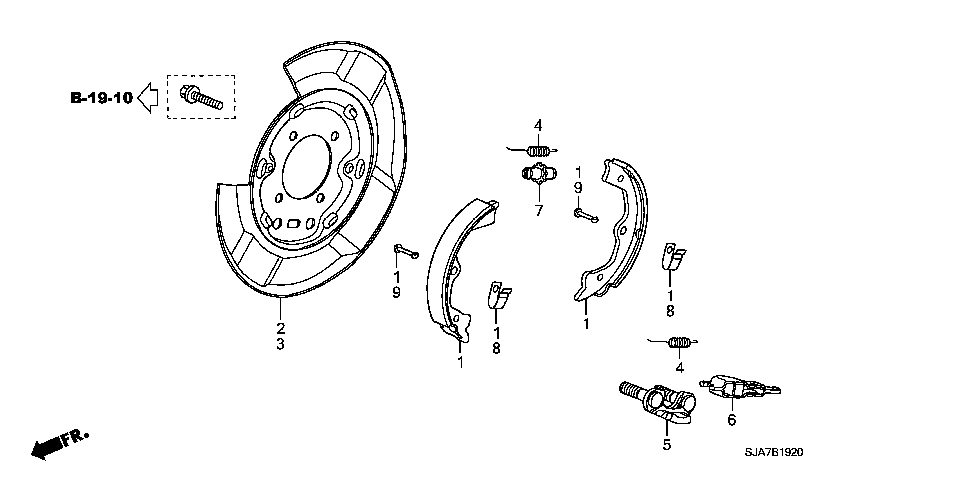 B-19-20 PARKING BRAKE SHOE