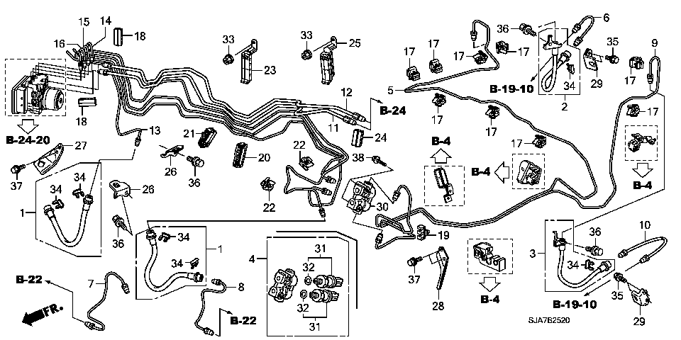B-25-20 BRAKE LINES(VSA)(LH)