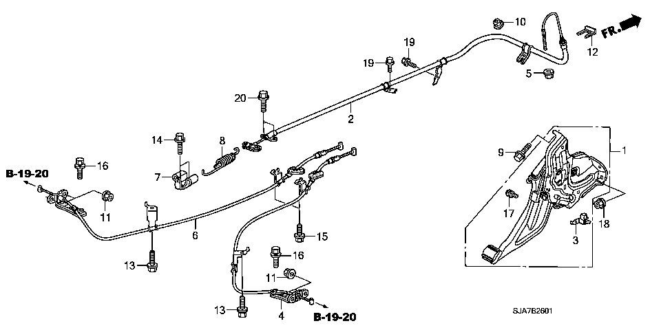 B-26-1 PARKING BRAKE(RH)