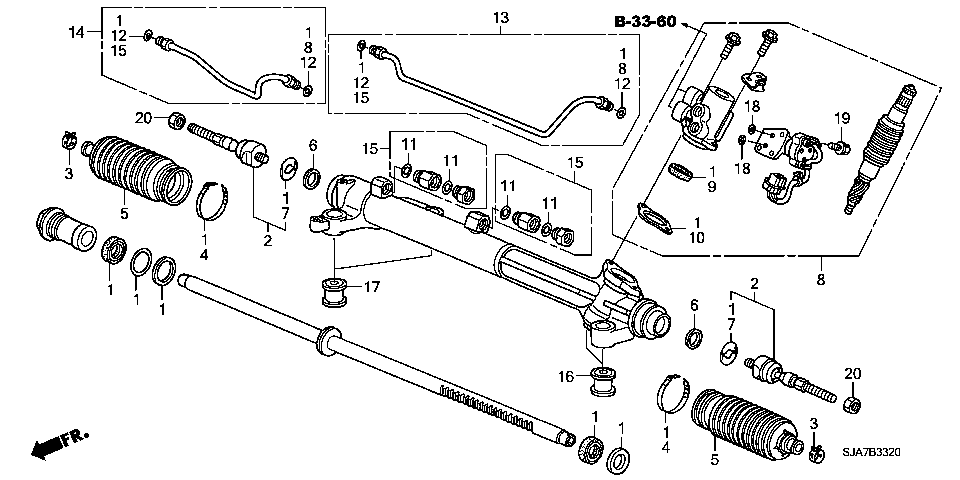 B-33-20 P.S. GEAR BOX COMPONENTS( HPS)(LH)