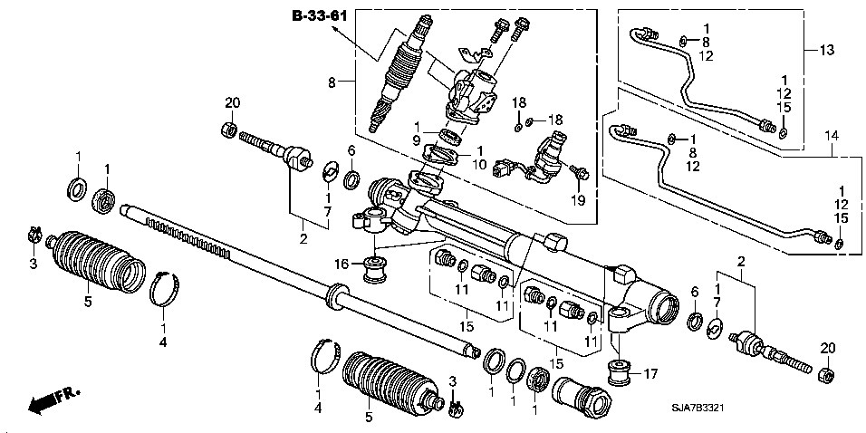 B-33-21 P.S. GEAR BOX COMPONENTS( HPS)(RH)