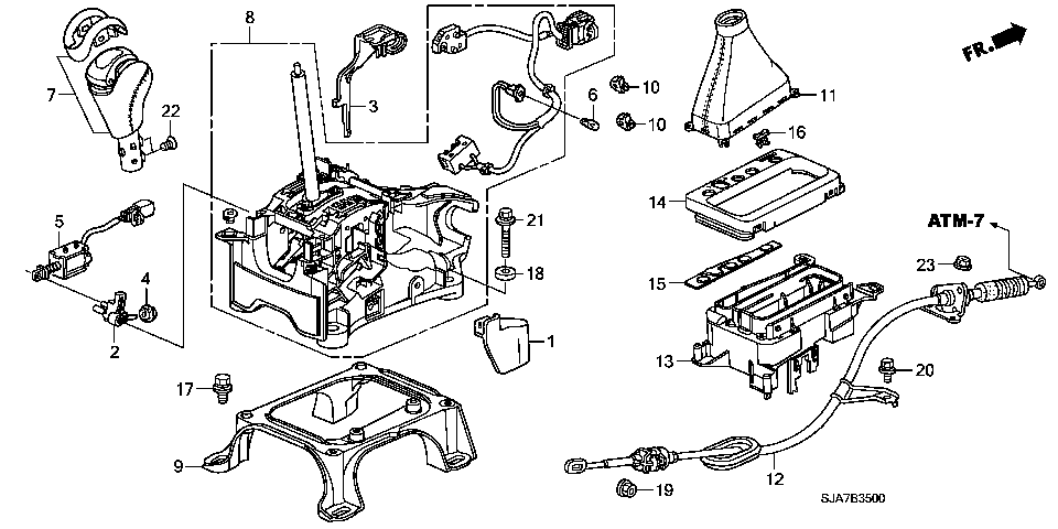 B-35 SELECT LEVER(LH)(-'08)