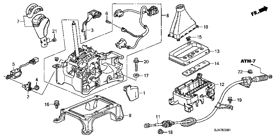 B-35-1 SELECT LEVER(RH)(-'08)
