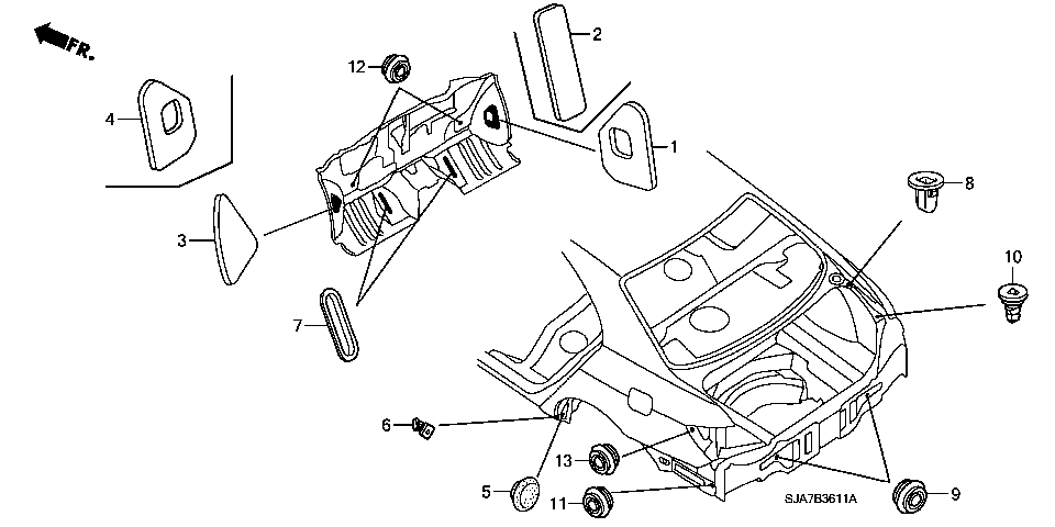 B-36-11 GROMMET(REAR)