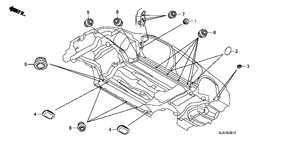 B-36-12 GROMMET(LOWER)