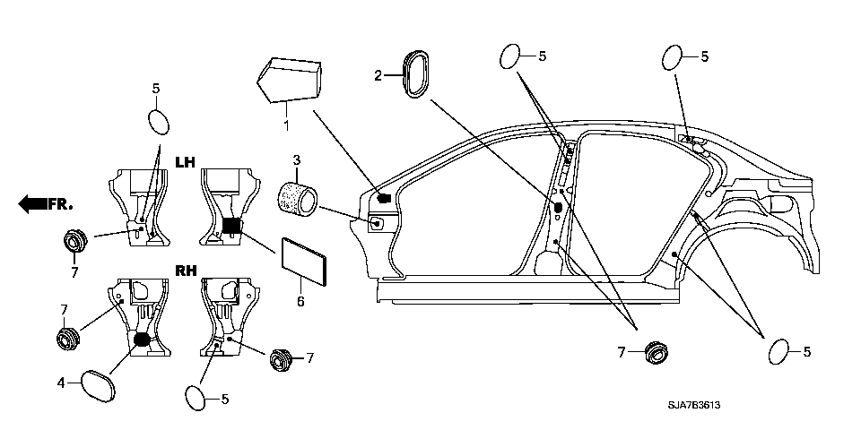 B-36-13 GROMMET(SIDE)