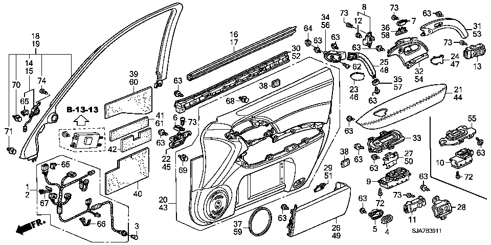 B-39-11 FRONT DOOR LINING(RH)