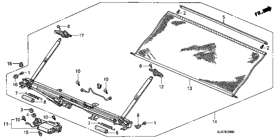 B-39-60 REAR SUN SHADE