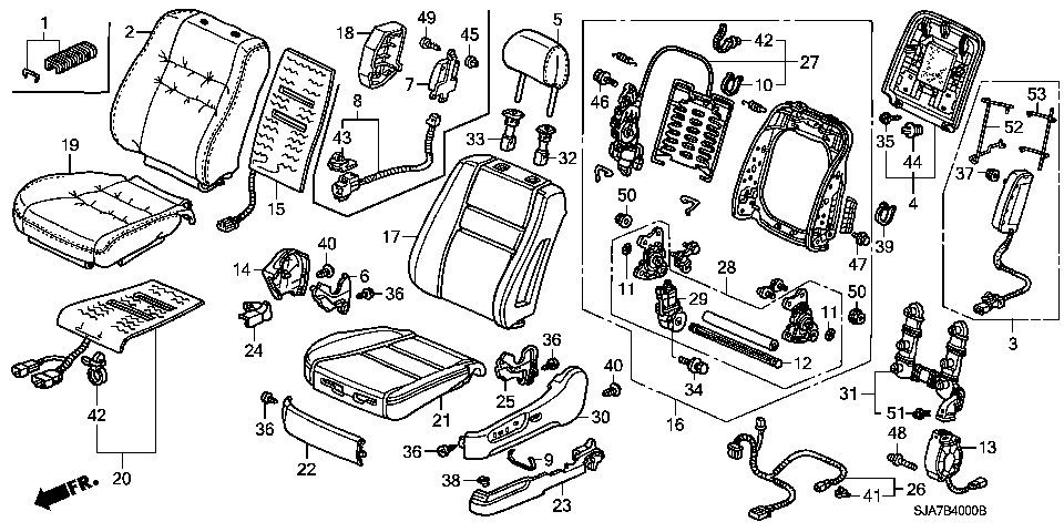 B-40 FRONT SEAT(L.)(-'08)