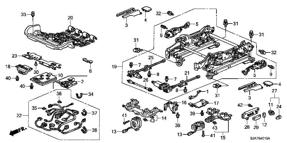B-40-10 FRONT SEAT COMPONENTS(L.) (-'08)