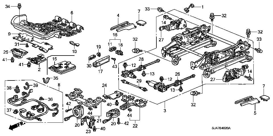 B-40-20 FRONT SEAT COMPONENTS(R.) (-'08)