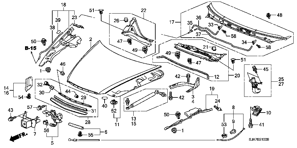 B-51 ENGINE HOOD(LH)(-'08)