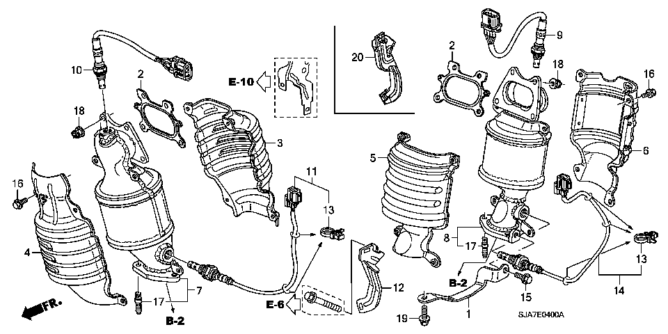 E-4 EXHAUST MANIFOLD(-'08)