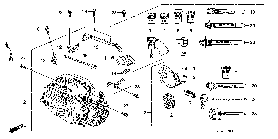 E-7 ENGINE WIRE HARNESS(LH)