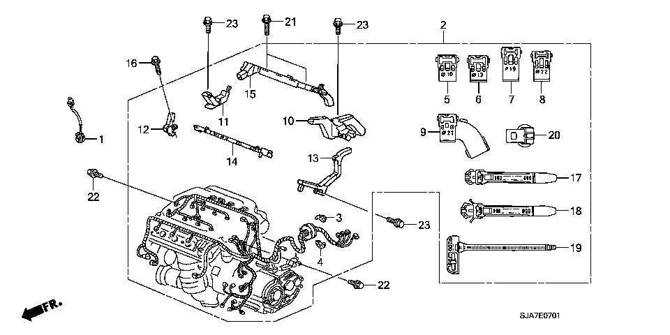 E-7-1 ENGINE WIRE HARNESS(RH)