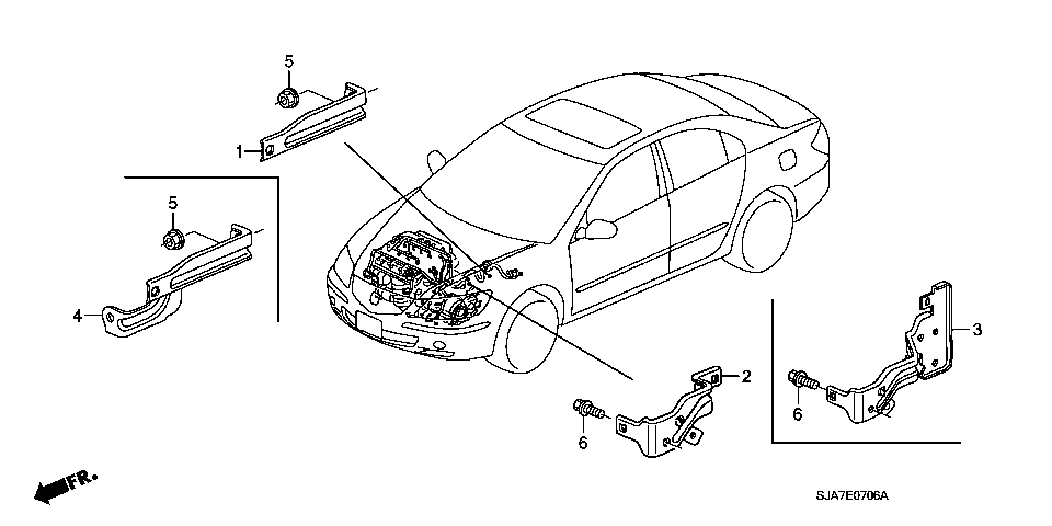 E-7-6 ENGINE WIRE HARNESS STAY( RH)