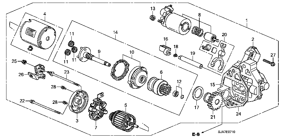 E-7-10 STARTER MOTOR(MITSUBISHI) (-'08)