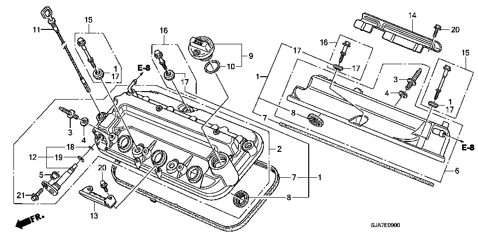 E-9 CYLINDER HEAD COVER(-'08)