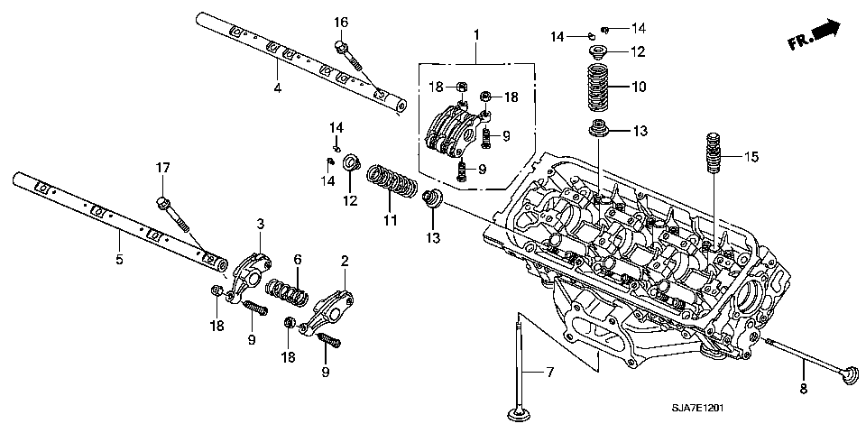 E-12-1 VALVE/ROCKER ARM(REAR)(-' 08)
