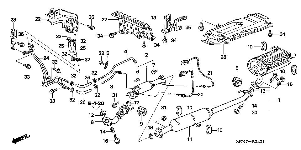 B-2-1 EXHAUST PIPE/SILENCER (2)